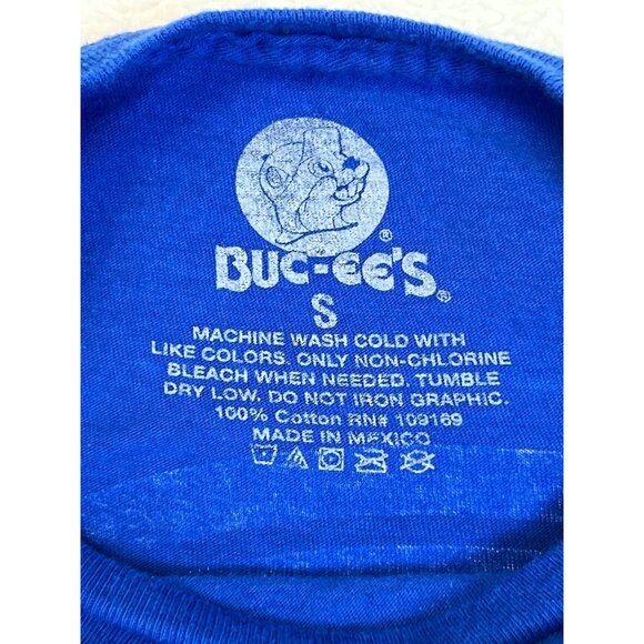 Buc-ee’s T Shirt Size S Blue Shine On Blue Graphic Tee Womens Size Small - Picture 7 of 7
